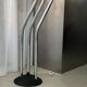 Massive Sculptural Chromed Floor Lamp, adjustable arms, Italian Collectible