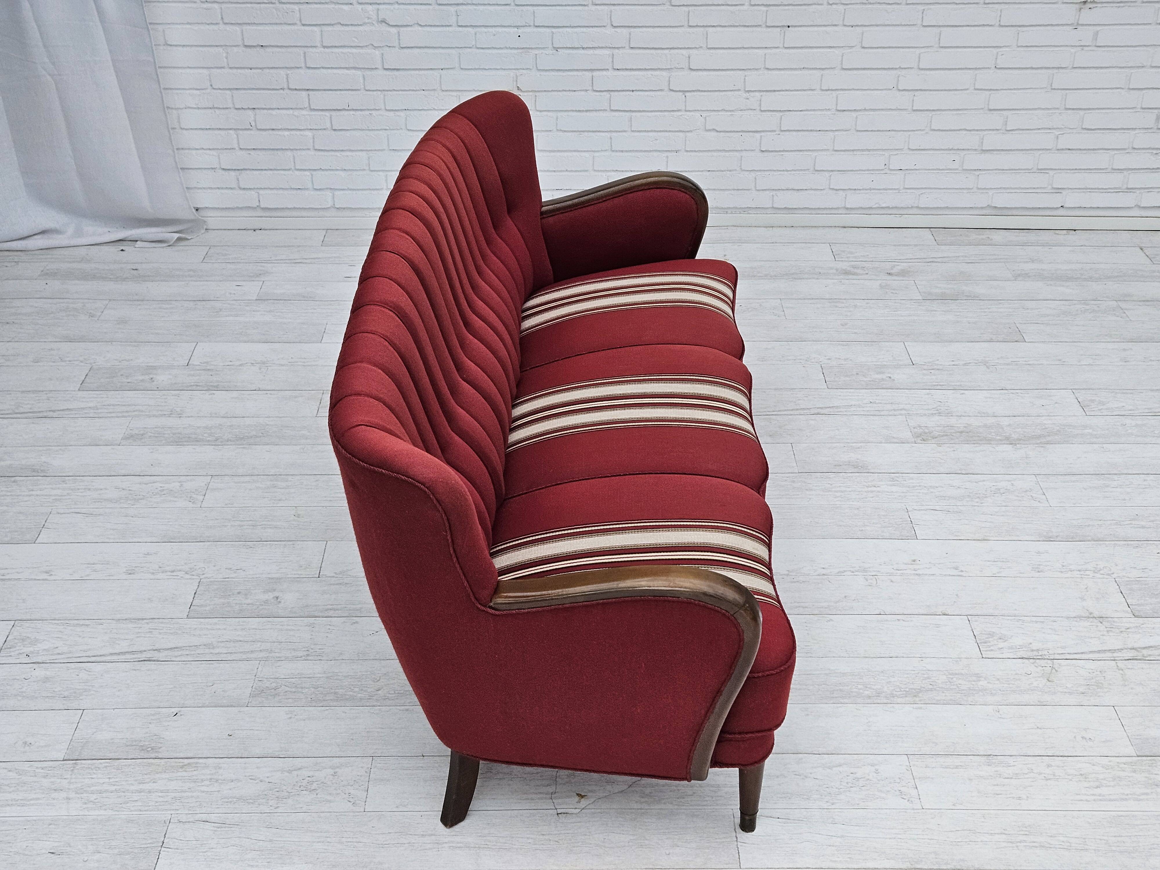 1960s, Danish 3-seater sofa by Alfred Christensen, furniture wool.