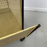 Perforated metal serving trolley style Mathieu Matégot