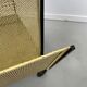 Perforated metal serving trolley in the Mathieu Matégot style