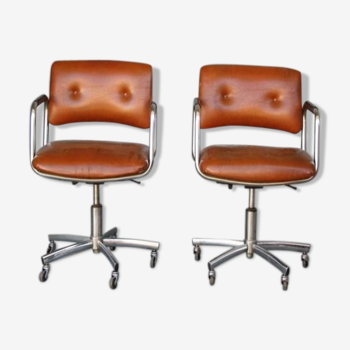 pair of armchairs vintage 1970 Tubulars