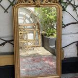 Antique mirror gilded with gold leaf (153x83)