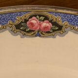 8 colorful flat plates Digoin Sarreguemines 20th century