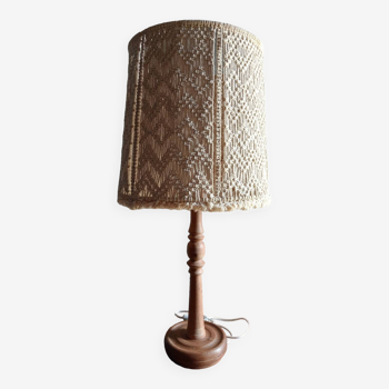 Vintage macramé lamp