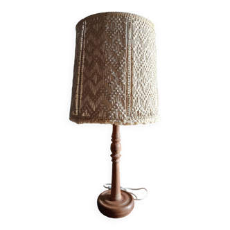 Vintage macramé lamp