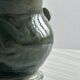 Vase en céramique marbrée vert