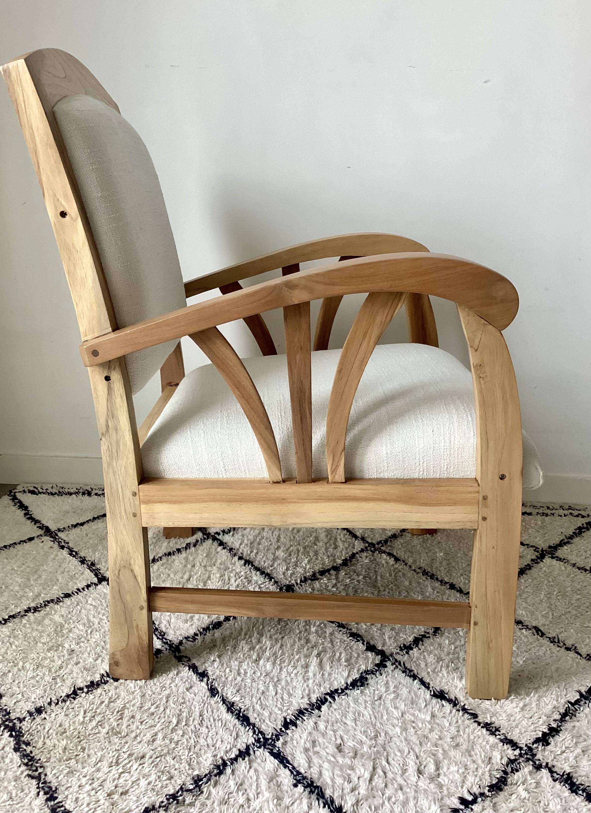 Restored colonial style armchair