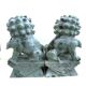 Pair of Foo Dog Bookends in Jade