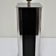 Stainless steel lamp foot and plexiglass black design 70s / 80s