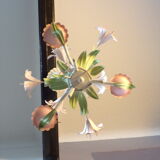 Flower chandelier painted sheet metal