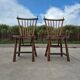 Set 6 vintage dutch spindle back rustic dining chairs De Ster