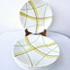 6 vintage Gien dinner plates in the Sarabande pattern.