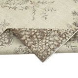 Anatolian handwoven antique 1980s beige rug 181 cm x 320 cm