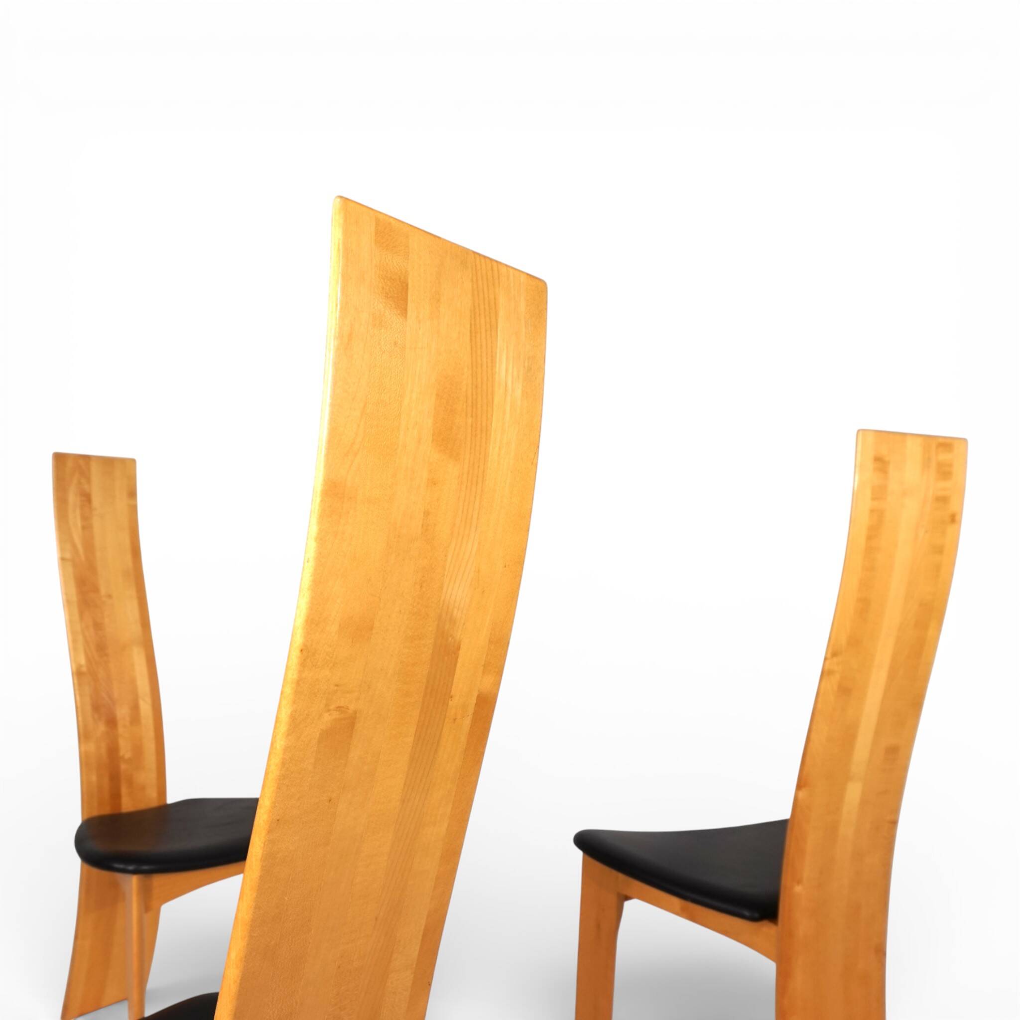 Tranekaer set of 4 Iris dining chairs by Bob van den Berghe, 1980