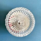 Round ceiling light in chiseled glass