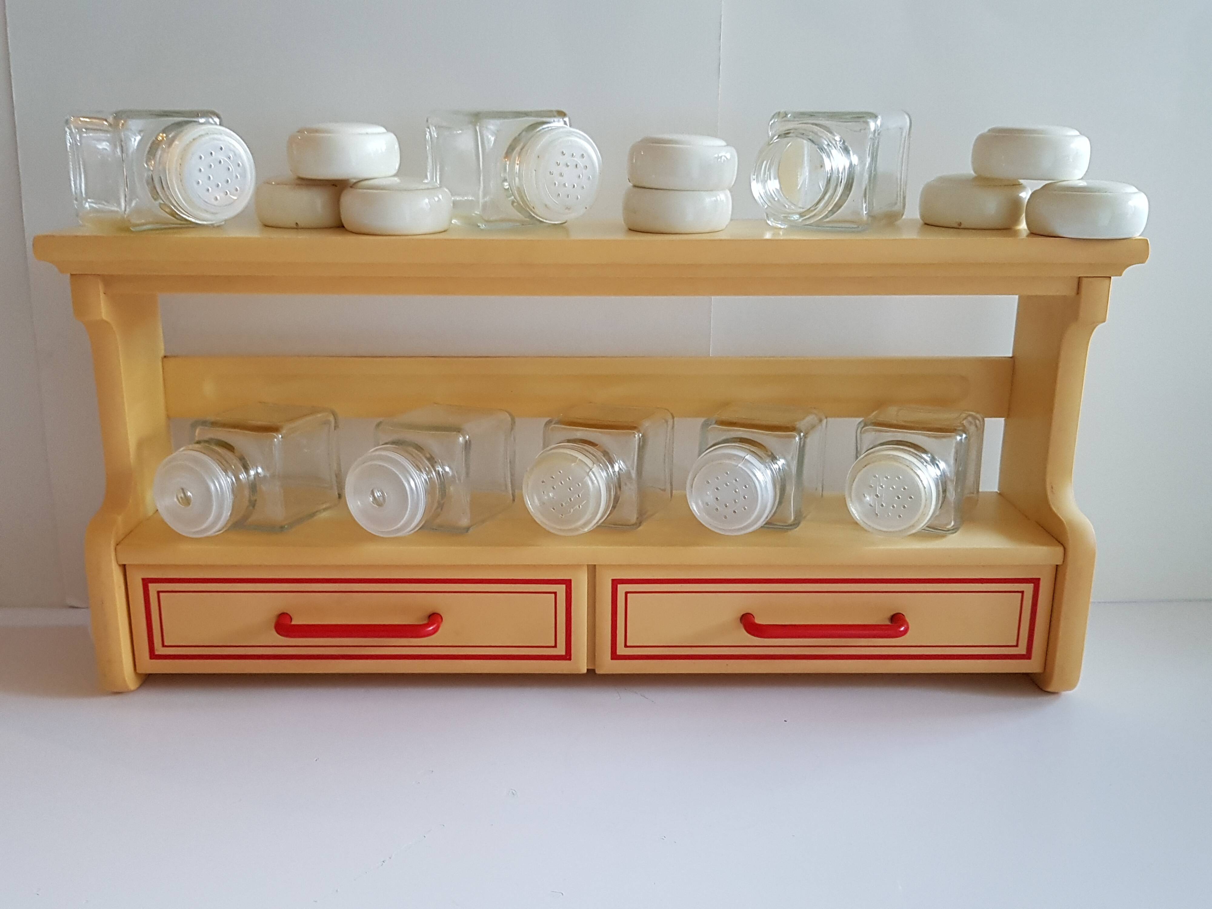 Vintage spice shelf