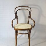 Cane bistro armchair N°14, by Hofmann 1895, Art Nouveau.