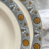 2 “Lamartine” ironstone soup plates from Salins