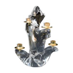Bougeoir vintage en cristal par