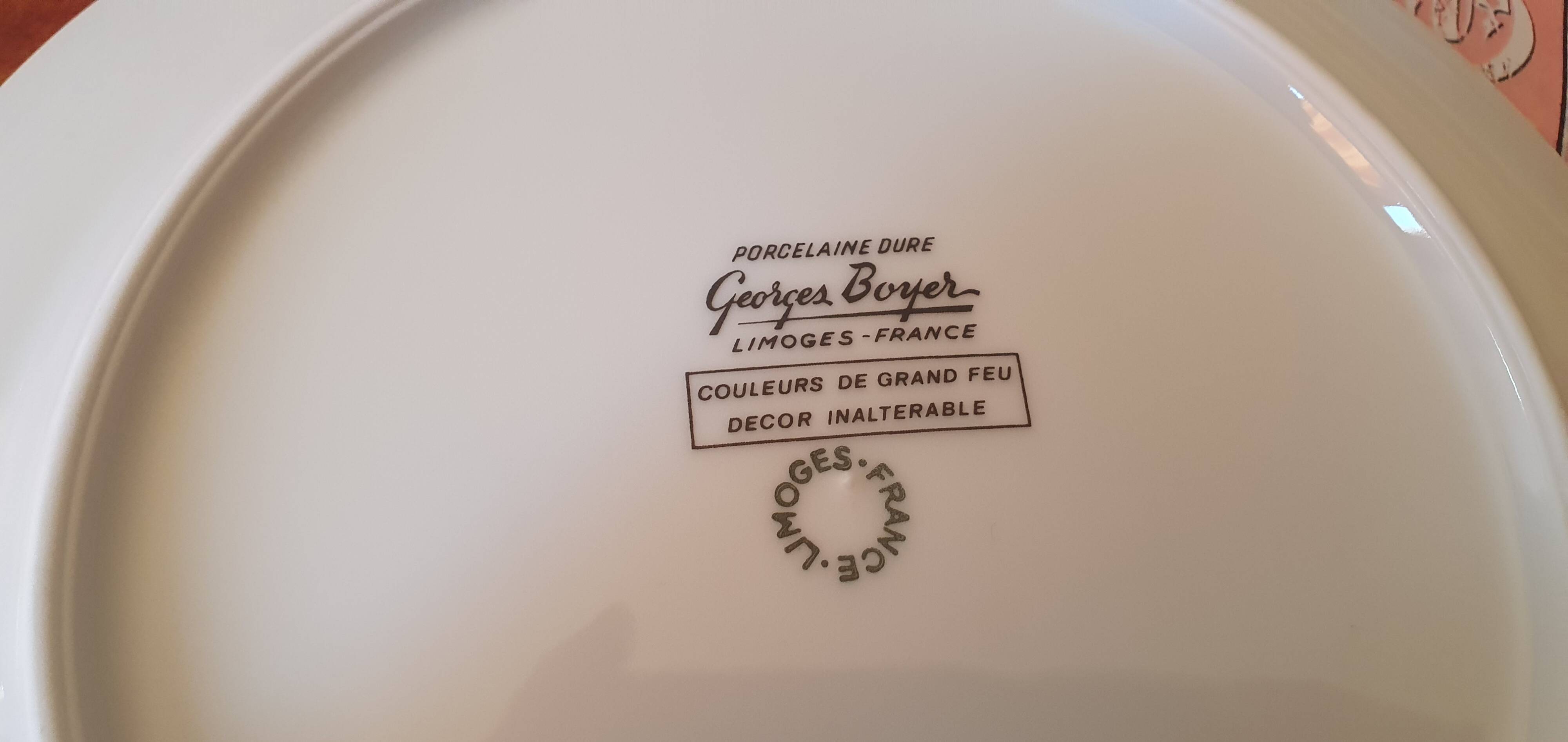 Service de table neuf porcelaine dure Georges Boyer Limoges France
