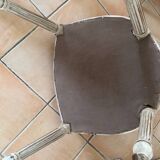 Set of 4 elegant Louis XVI style chairs in cream patinated wood.