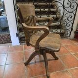 American oak office armchair