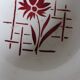 Saladier Sylvia Digoin Sarreguemines fleur rouge Art Deco