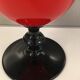 Vase vintage rouge et noir années 70