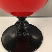 Vase vintage rouge et noir années 70