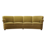 Green velour sofa, Danish design, 1960s, production: Denmark
