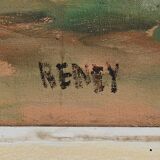 Large Painting “The Mill”, signed Reney – Part 1 of the 20th century