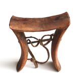 African wooden headrest 70s