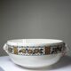 Large salad bowl HB Choisy-le-Roi polychrome ironstone "Elisabeth" early 20th century