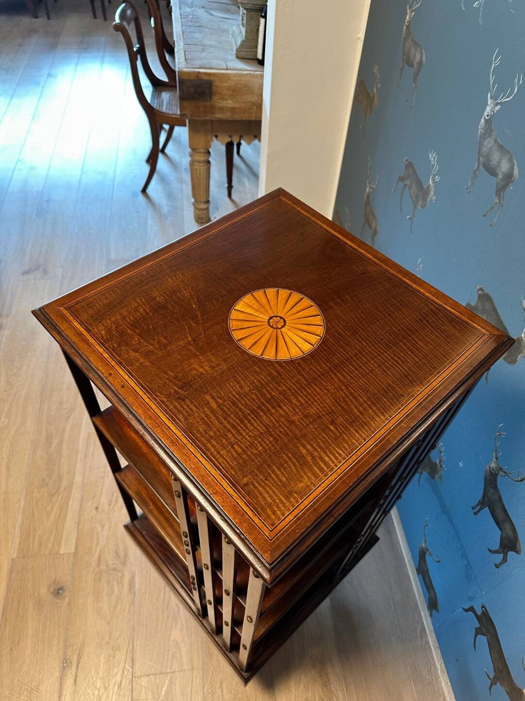 Antique revolving bookcase