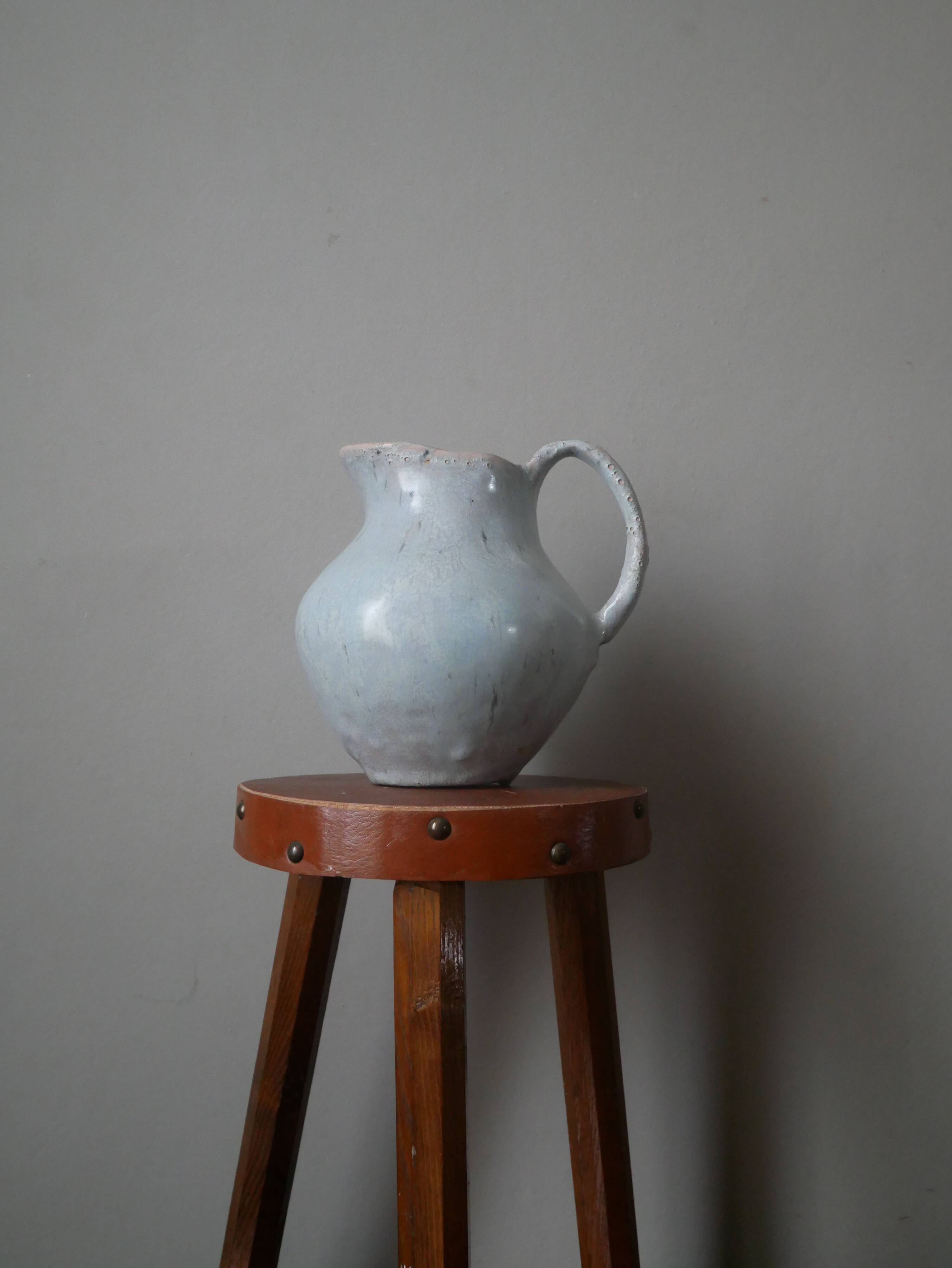 Vase with handle pitcher handmade pottery ceramic Wabi-Sabi Japandi Scandinavian countryside