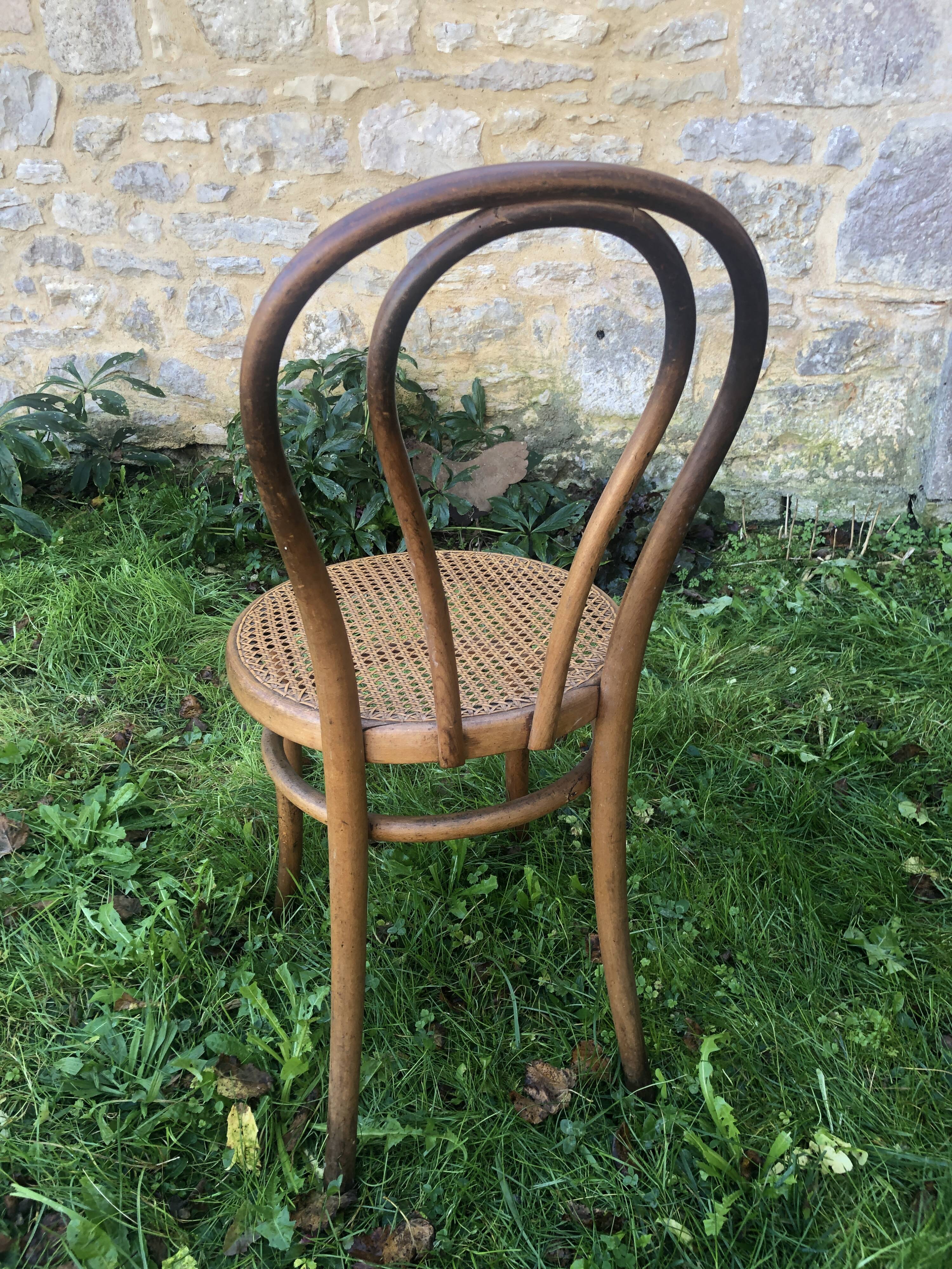 Thonet cane bistro chair