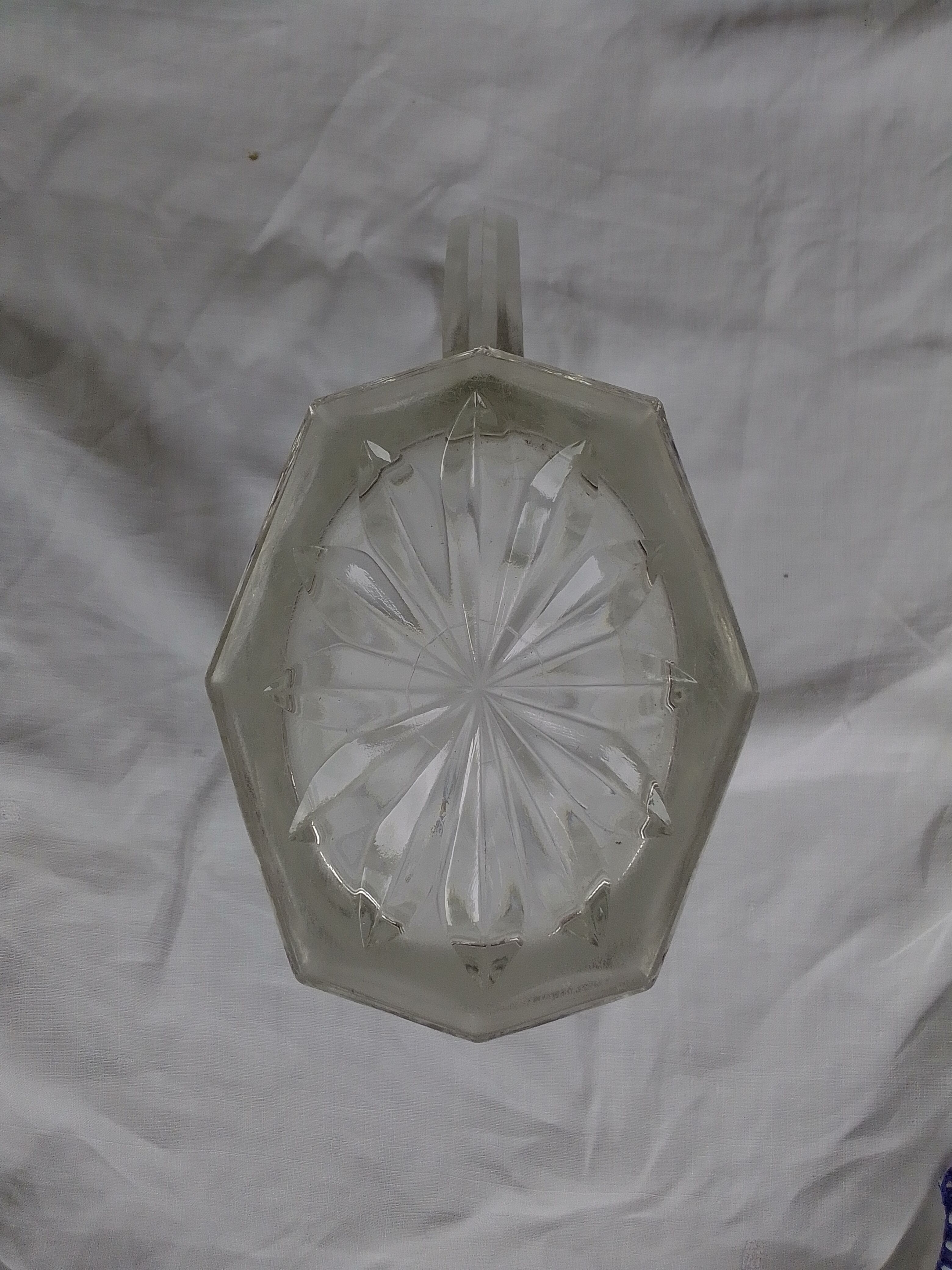 Broc pitcher vintage molded glass