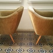 Fauteuil danois organique années 50/60 bronze