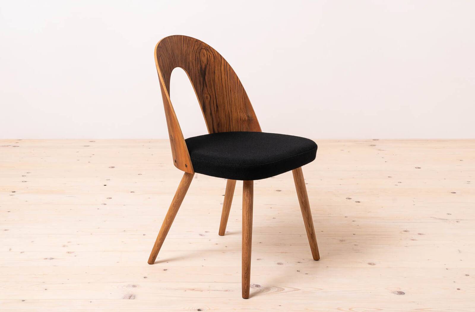 Set of 4 Mid Century Dining Chairs by A.Šuman, Reupholstered in KVADRAT