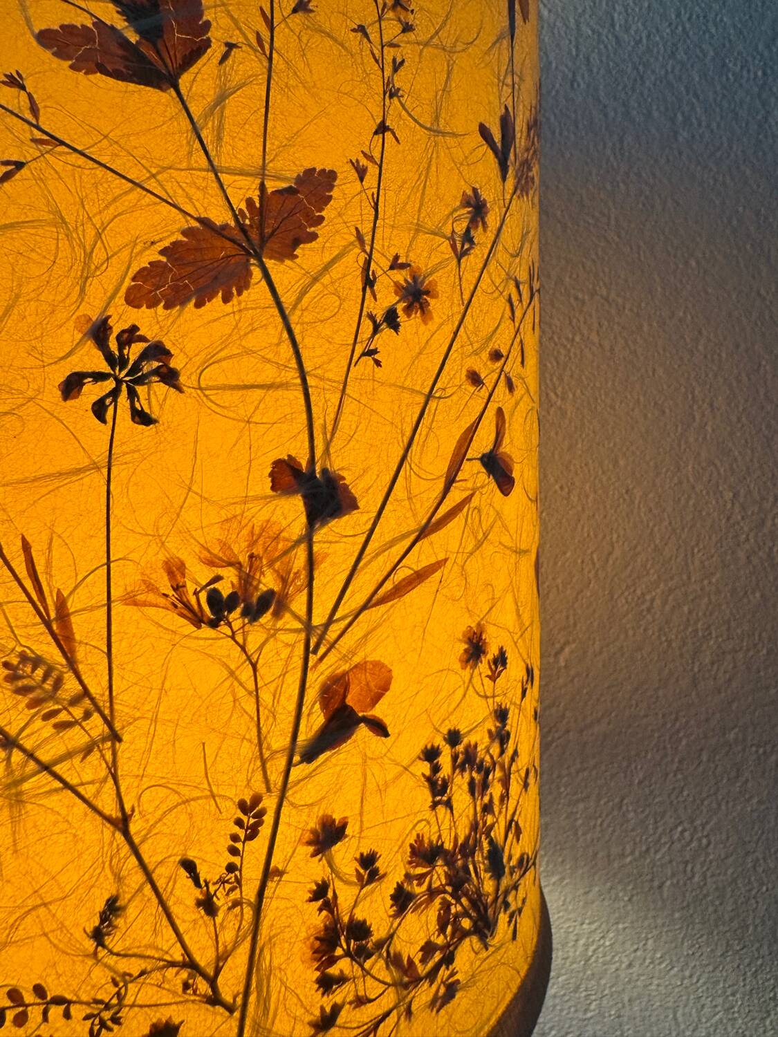 70s wooden chrome flower lamp