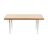 Coffee table in mahagony and metal, Czechoslovakia 1970