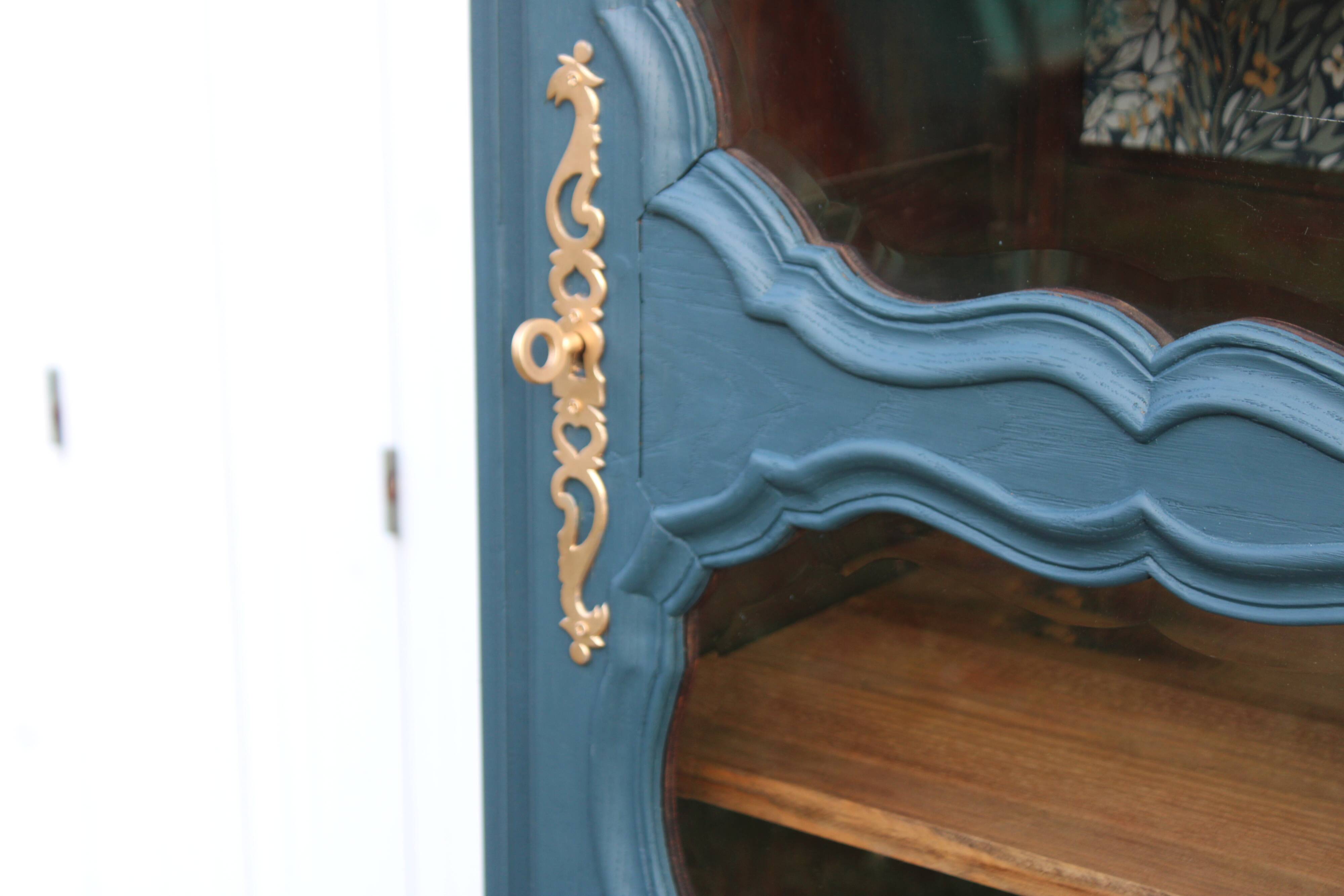 Renovated antique display cabinet