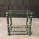 Table d’appoint en fer et verre patine antique
