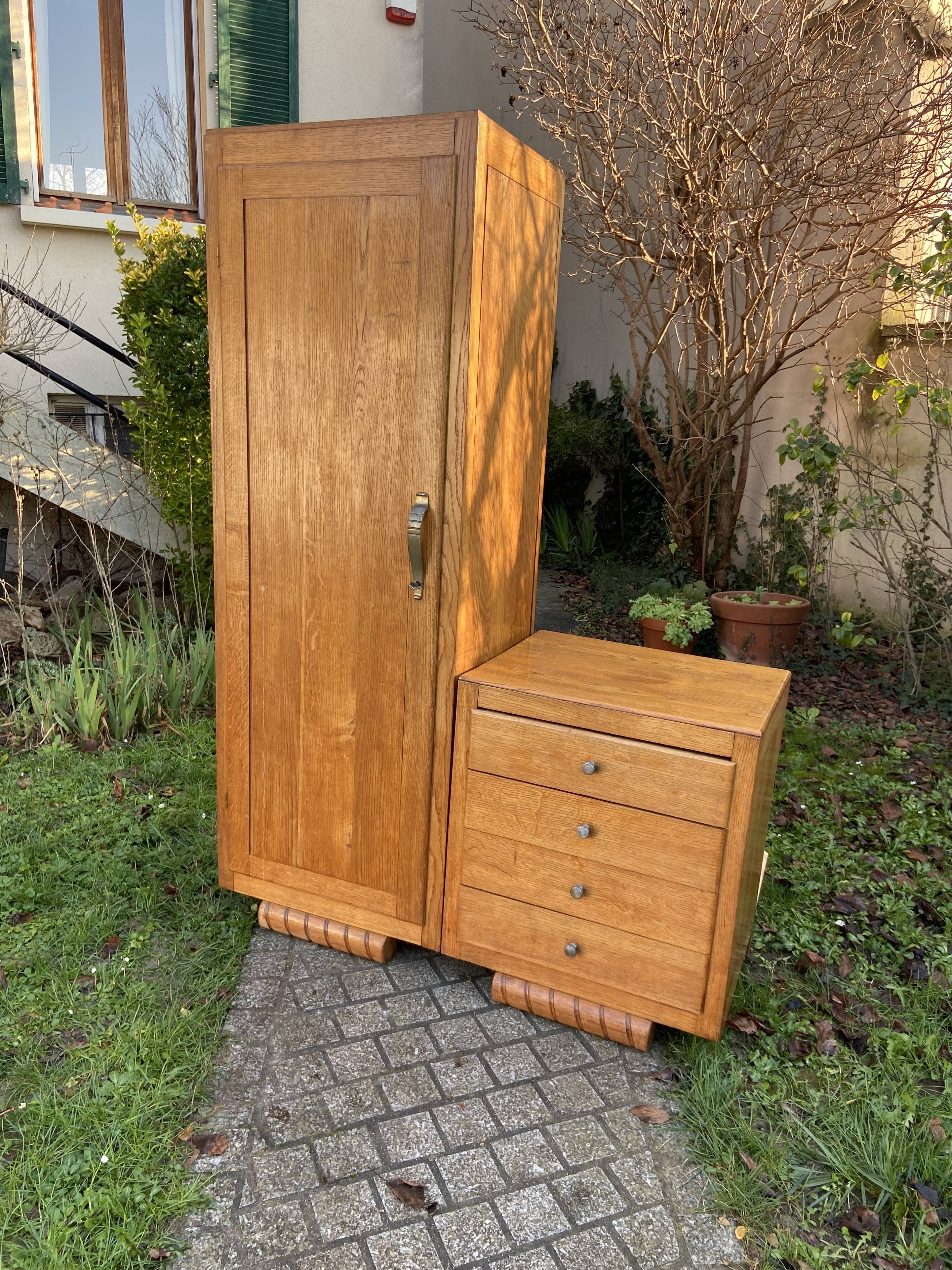 Asymmetrical Art Deco chest cabinet