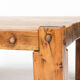 Table basse brutale vintage du milieu du siècle en chêne