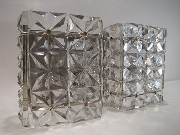 Pair of rectangular wall in Crystal by Kinkeldey 1960