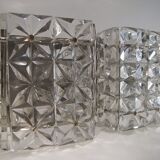 Pair of rectangular wall in Crystal by Kinkeldey 1960