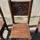 Set of 4 Breton chairs in solid wood
