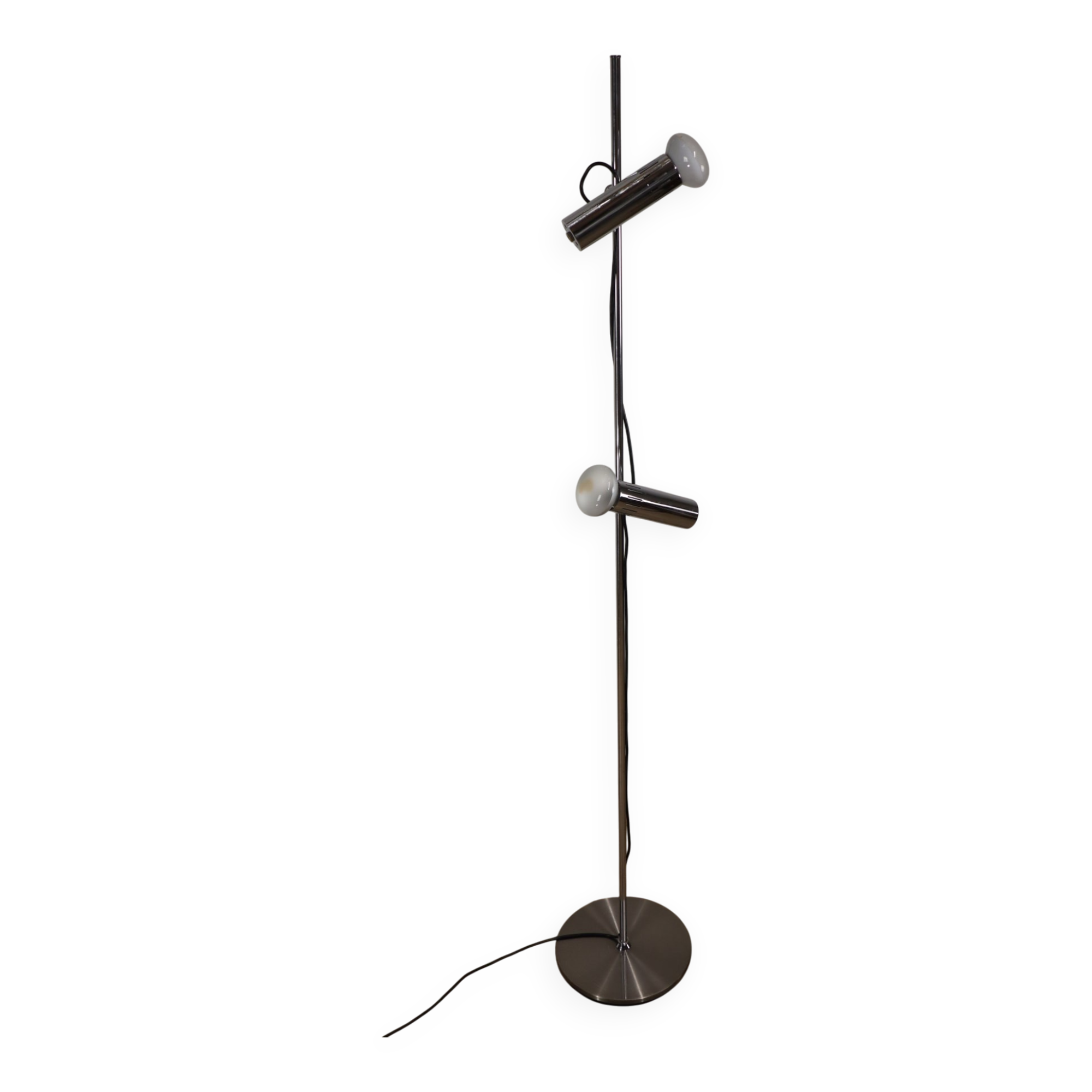 Vintage chrome metal floor lamp - 1970