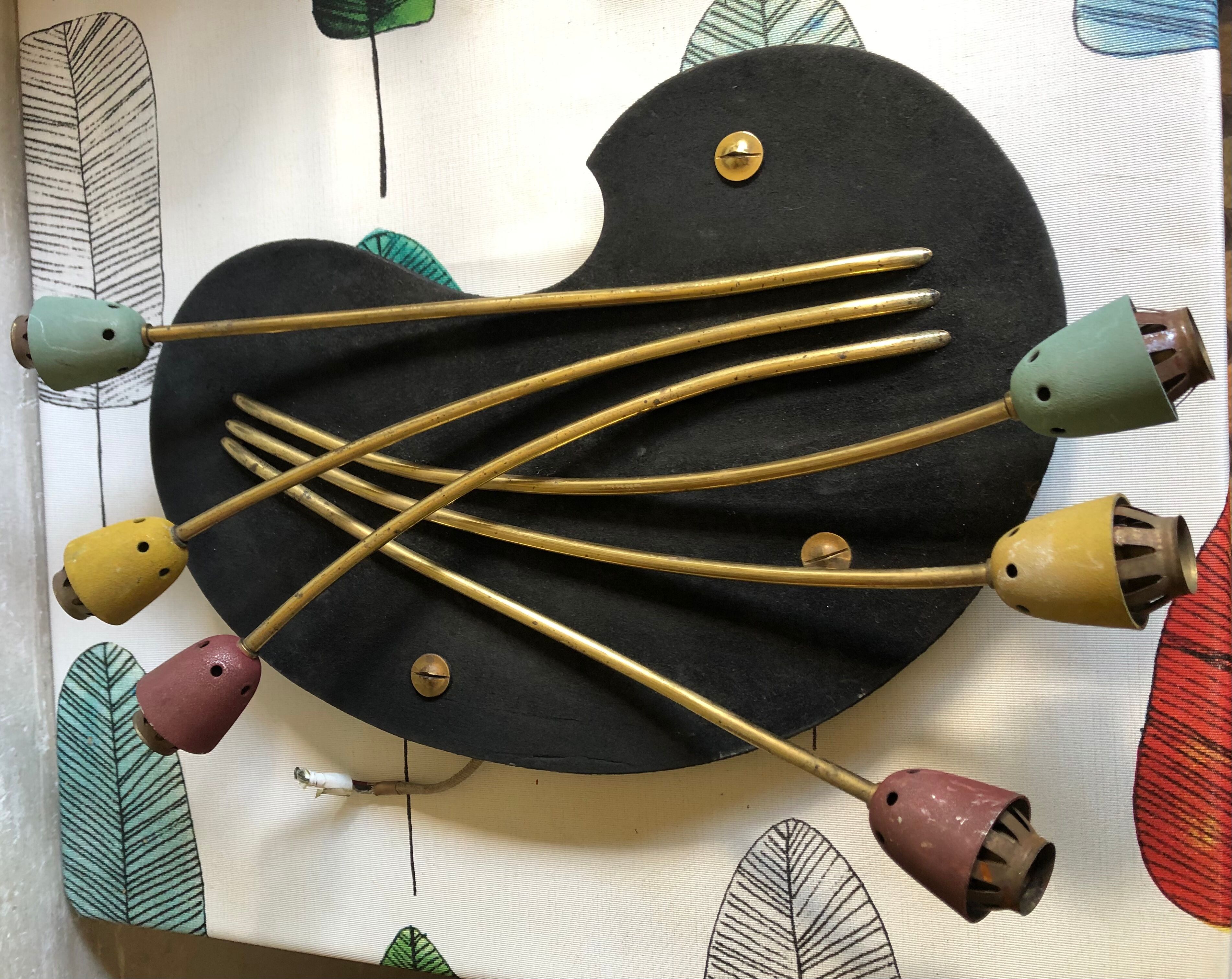 Wall lamp 6 lights 50s